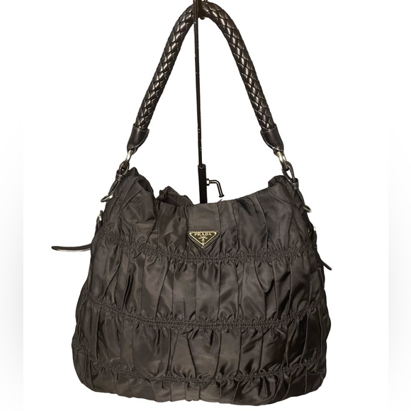 Prada Handbags - EUC Authentic PRADA Tessuto Gaufre Shoulder Bag